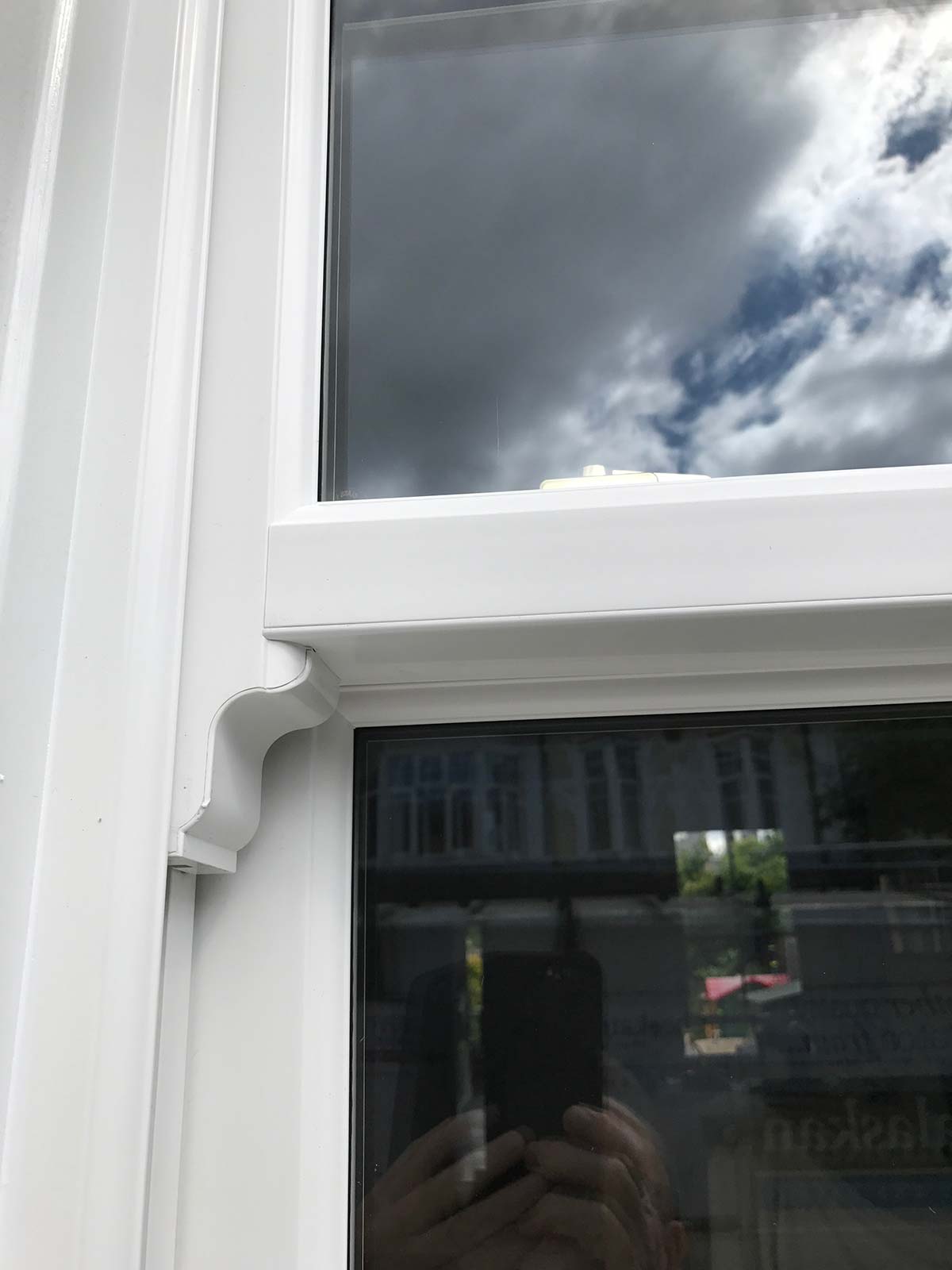 Close up of uPVC Sash Window Profile